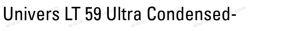 Univers LT 59 Ultra Condensed字体转换